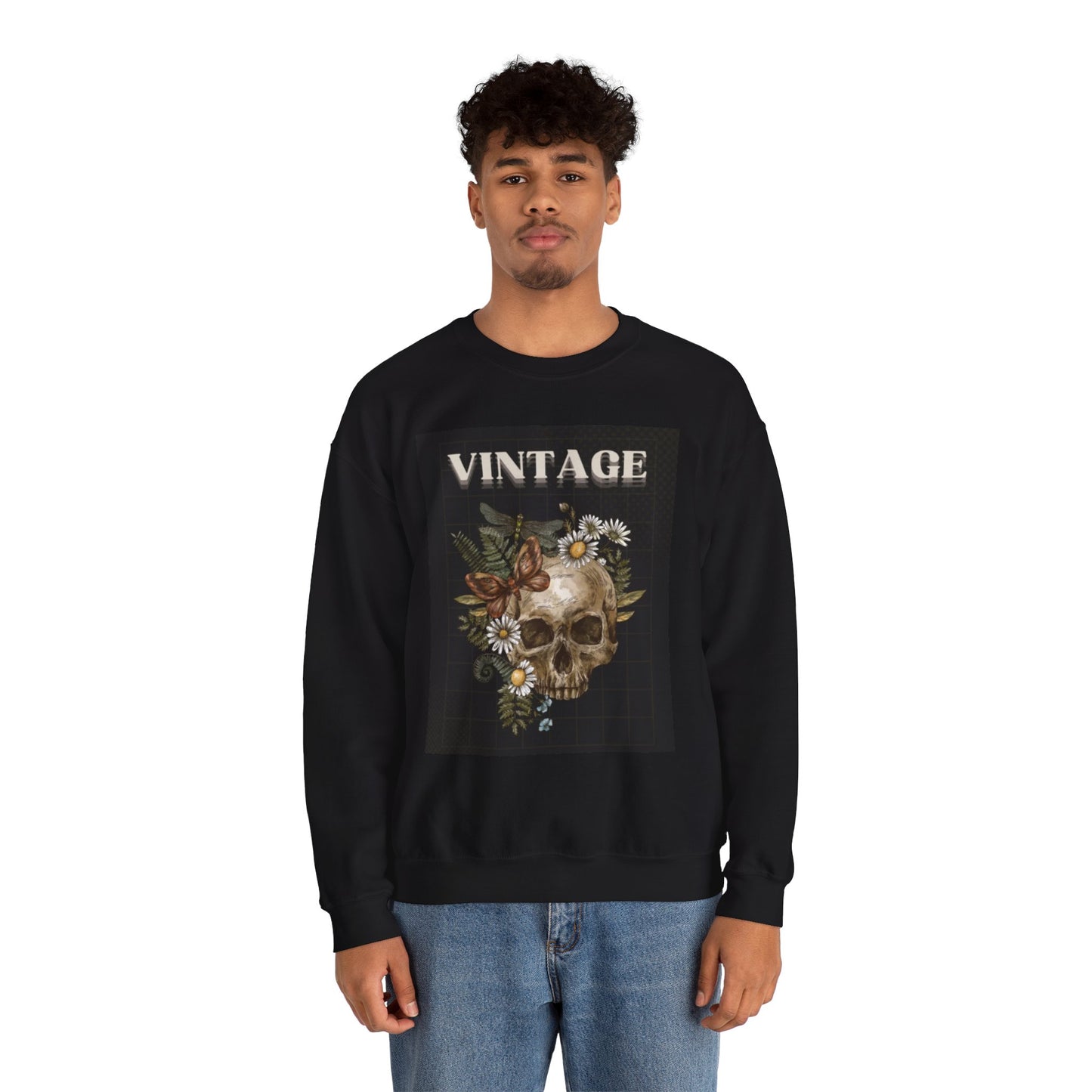 Vintage Skull - Crew Neck