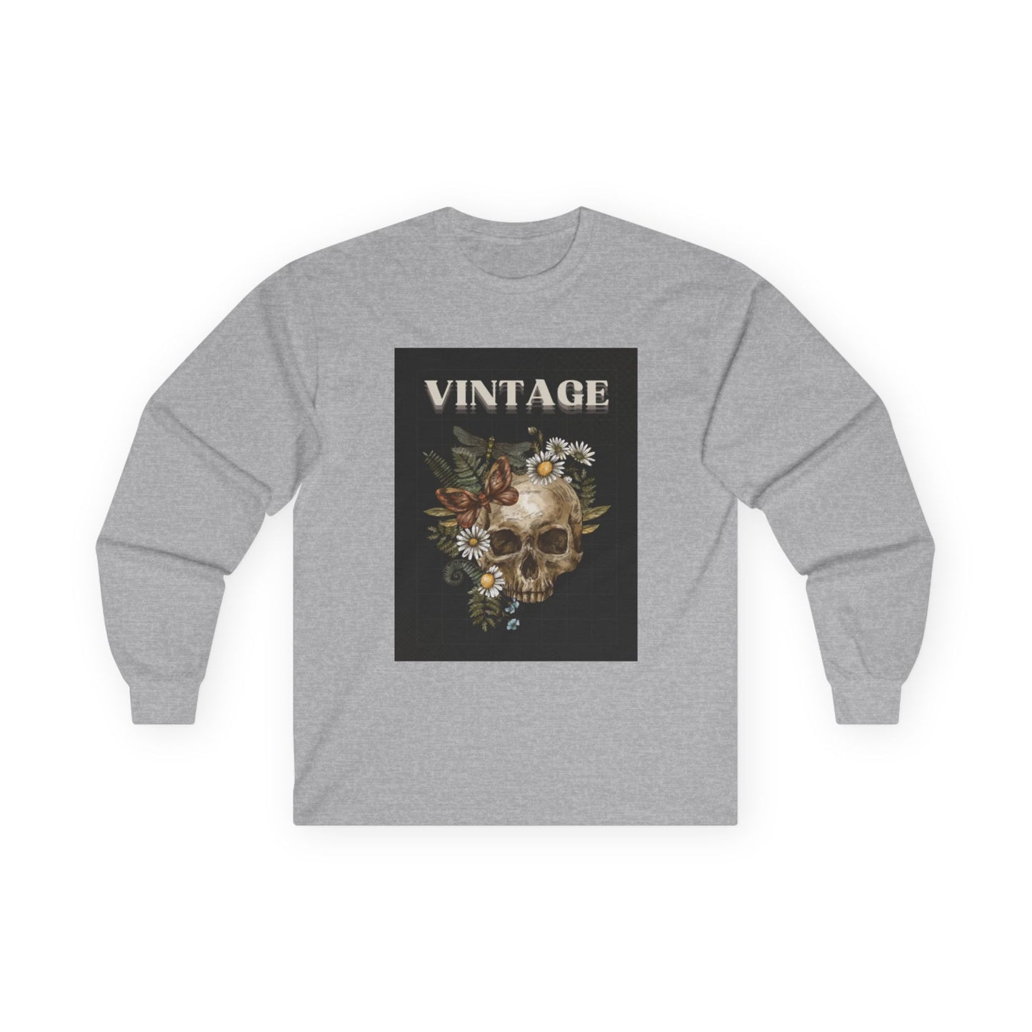 Vintage Skull - Long Sleeve Tee
