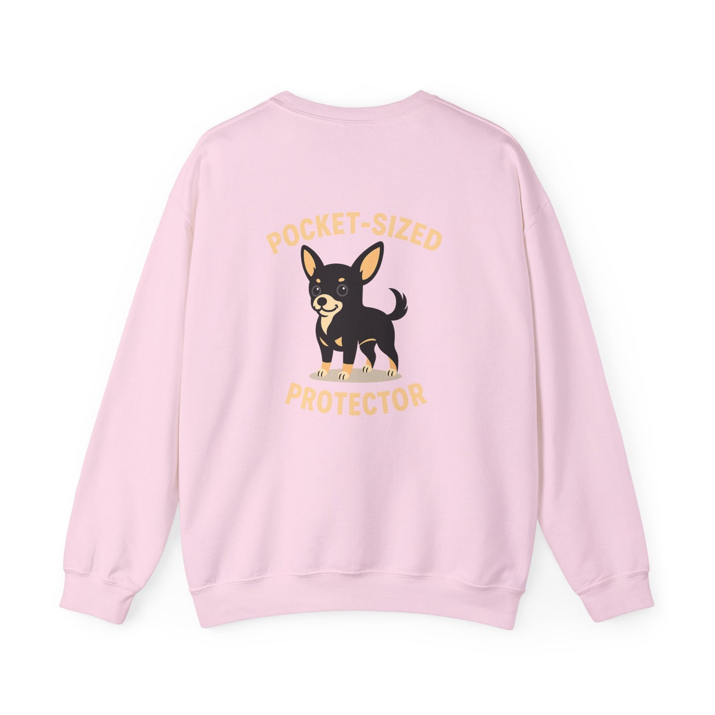 Pocket-Sized Protector Sweatshirt — Cute Chihuahua Graphic Crewneck