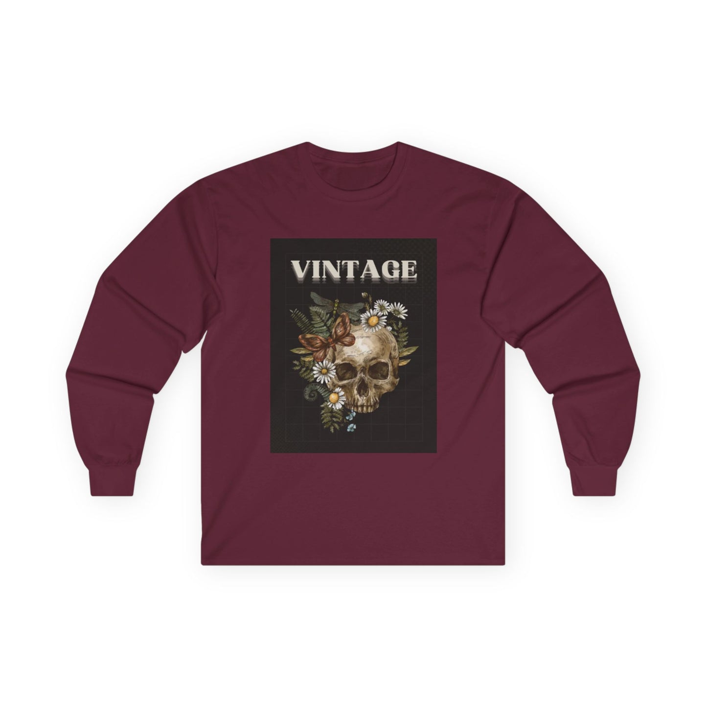 Vintage Skull - Long Sleeve Tee