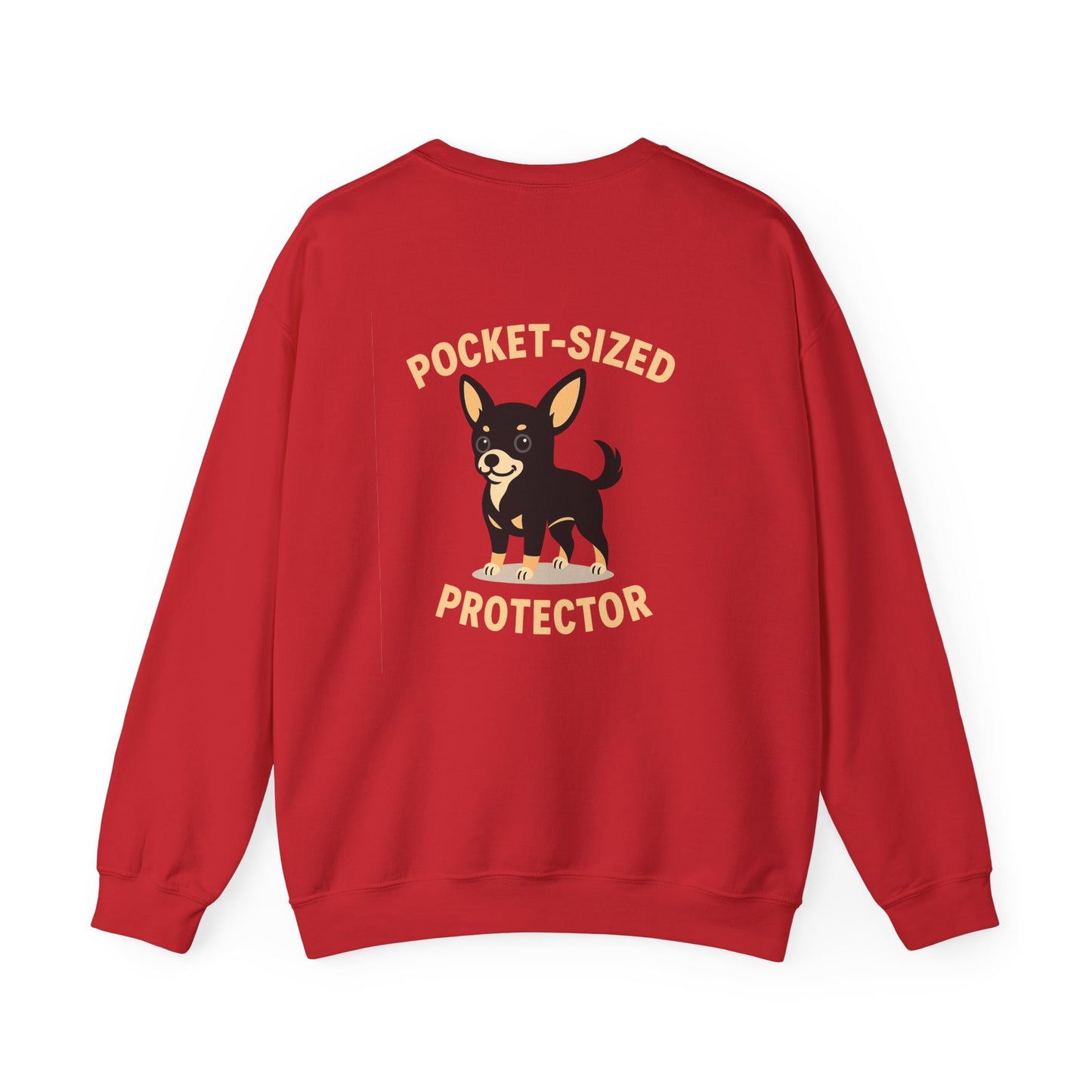 Pocket-Sized Protector Sweatshirt — Cute Chihuahua Graphic Crewneck