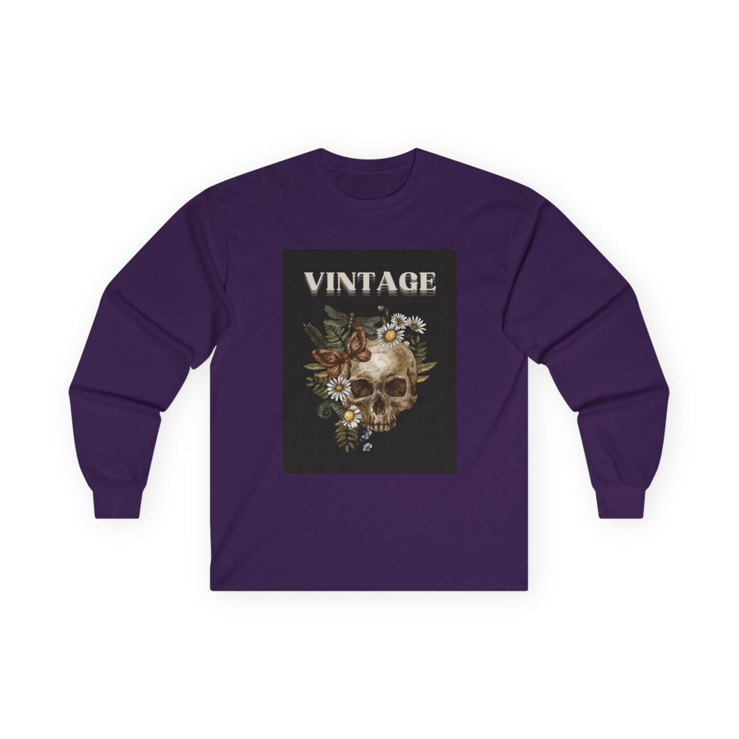 Vintage Skull - Long Sleeve Tee
