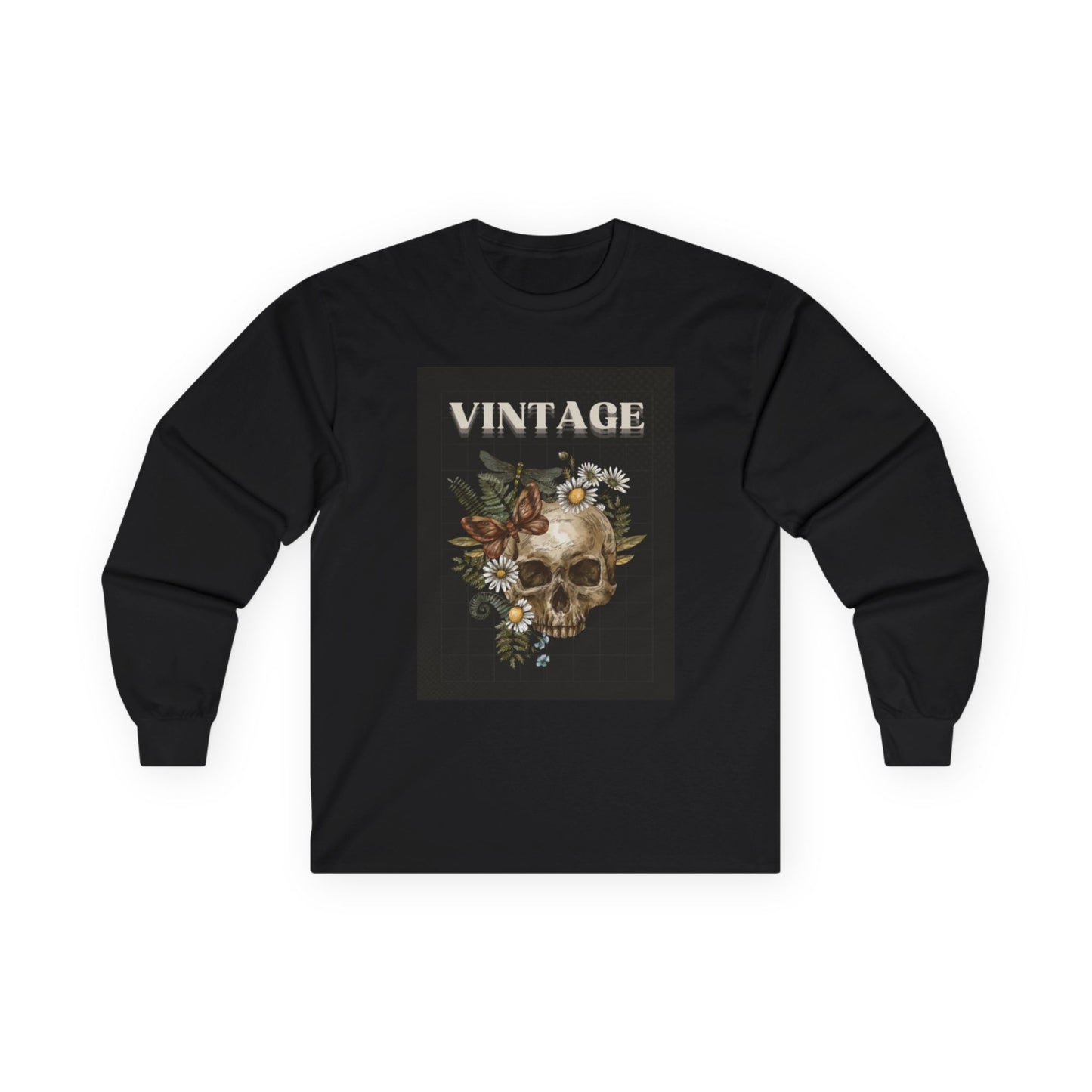 Vintage Skull - Long Sleeve Tee