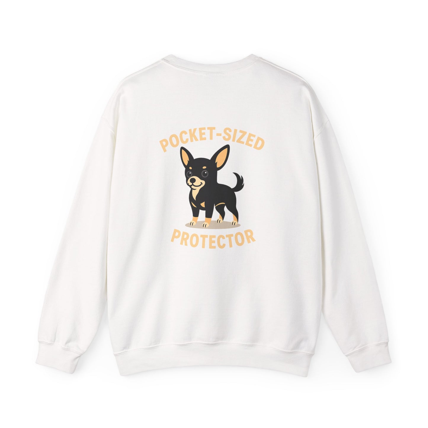 Pocket-Sized Protector Sweatshirt — Cute Chihuahua Graphic Crewneck